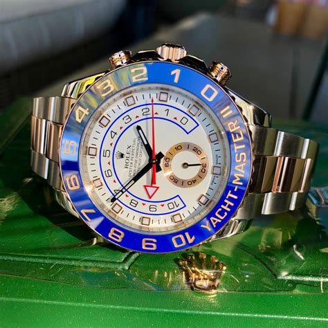 rolex yacht-master ii 44mm rose gold and steel watch 116681|yachtmaster ii 116681.